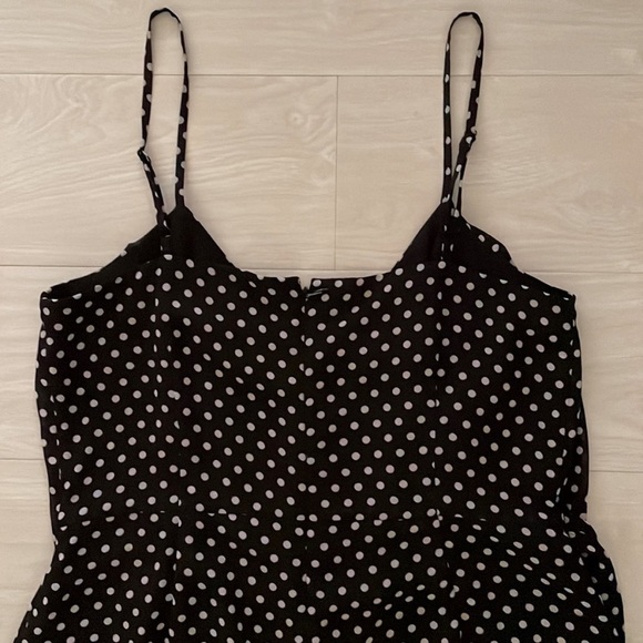 MICHAEL Michael Kors Black w/ Cream Polka Dot “Georgette” Jumpsuit - Picture 14 of 16